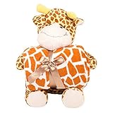 Snoozies Plush Animal with Matching Throw Blanket - Giraffe by Snoozies