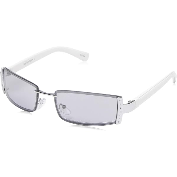 Southpole Men's Rectangular Sunglasses | UV Protection | Lightweight Metal Frame (60mm)