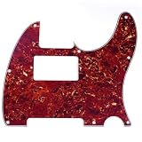 Musiclily TLハムバッカーPUテレキャスターピックガード Fender USA/メキシコスタンダードTeleエレキギター用 、4P茶べっ甲