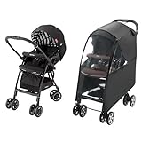 【セット買い】 アップリカ ベビーカー ラクーナAD ヒューゴブラックBK + 純正レインカバー