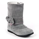 モモ グロウ 幼児/キッズ用「ゾーイ」グレー レザー ブーツ ネイビー 米国幼児用サイズ10 M (インポート)