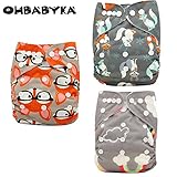 Ohbabyka3点セット オムツカバー 新生児 新生児期 出産祝い グッズ お返し おむつカバー ベビー服 赤ちゃん 服 ベビー 男の子 女の子 長く使える サイズ調整可能 (OB133140141