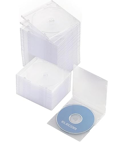 Amazon | CD/DVD/BD 1枚収納 5mmスリムケース 50枚 | HIDISC
