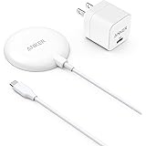Anker PowerWave Magnetic Pad Lite with USB急速充電器（マグネット式ワイヤレス充電器） iPhone 14シリーズ対応 USB急速充電器付属 ホワイト
