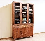 COUNTRY HOUSE(カントリーハウス) 食器棚 カップボード ガラスキャビネット ワトコダークKS-CB-09-WD