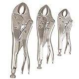 Stalwart 75-HT3007 Locking Plier Set with Storage Pouch, 3 Piece by Stalwart