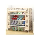 収納シューズラック玄関整理靴入れ多機能収納容量大組み立て式(花柄)