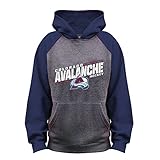 NHL Colorado Avalancheフレンチテリーラグランフード、M、チャコール/ネイビー