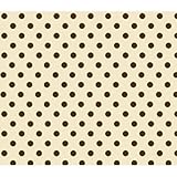 SheetWorld Round Crib Sheets - Brown Polka Dots Cream Woven - Made In USA by sheetworld