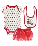 Busterブラウンベビー女の子" Berry Sweet " 3ピースLayetteセット カラー: レッド