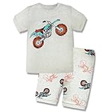 幼児半袖パジャマ、男の子Motobike PJsセット2 – 7歳Sleepwear カラー: ホワイト