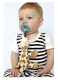 Nuby Natural Flex Cherry Pacifier with Snoozie Combo Set Giraffe 0-6 Months [並行輸入品]
