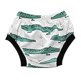 Karchi ベビー服 下着 男女兼用 可愛い　漫画フカ 動物プリント ショーツ ブリーフ 肌着　ベビーパンツ 部屋着 寝間着 全10色　 (100, B)