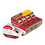 3M スコッチ テープ 透明テープ ディスペンサー付 19mm×21.5m 小巻 4巻 4184