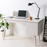 引出付ワークデスク オフホワイト 幅120 アウトレット