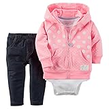 カーターズ Carter's ボディスーツ + カーディガン + パンツ 豪華3点セット 3-Piece Cardigan Set 9M (67-72cm)