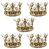 インフレータブルクラウンの誕生日パーティー帽子膨らまコスプレツール舞台小道具キッズベストギフトパーティー 5パック