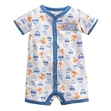 First Moments （ファーストモーメンツ） 半袖 ショートオール 車 ホワイト 6ヶ月 6M 65cm 100WHTTRNS 並行輸入