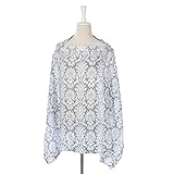 hannah 授乳 ケープ ポンチョ カバー 軽い ガーゼ 生地 大きめ 大判 おでかけ (グレース)