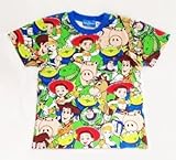 ウッディ＆バズライトイヤー & ジェシー& リトルグリーンメン & ブルズアイ & ボー・ピープ　総柄プリント　トイストーリー Tシャツ 【１３０】TOY STORY 【東京ディズニーリゾート限定】
