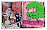LaVie ギフトBOX 4点セット ベルトカバーチェリー&ニット帽アーガイル ドアストッパーワニ オモチャホルダートリコロール b043