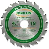 Oshlun SBW-044018 4-3/8-Inch 18 Tooth ATB Fast Cutting and Trimming Saw Blade with 20mm Arbor [並行輸入品