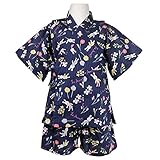 キッズ用甚平上下2点セット 9455 100cm ネイビー