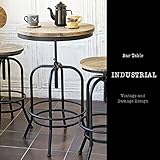 宮武製作所 カウンターテーブル ナチュラル 幅60×奥行き60×高さ73～95cm バーテーブル INDUSTRIAL（インダストリアル） KNT-A401