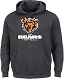NFL Chicago BearsメンズOur Team長袖スクリーン印刷フード付きフリースプルオーバー、大、チャコールヘザー
