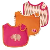 Yoga Sprout Bibs, Pink Elephant, 3 Count by Yoga Sprout [並行輸入品]
