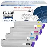 Aseker OKI用TC-C3B TC-C3BK1 TC-C3BC1 TC-C3BM1 TC-C3BY1 C844dnw C835dnwt C835dnw C824dn再生トナーカートリッジ(4色セット)大容量5000枚対応機種OKI沖データ C844dnw C835dnwt C835dnw C824dnプリンターに用