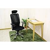 昇降式OAチェア(オフィスチェア パソコンチェア) メッシュ素材 キャスター 肘付き ブラック(黒)