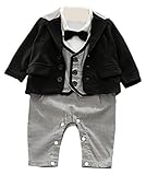 Bevalsaベビー キッズ 男の子 フォーマル セレモニー ロンパース ジャケット セット タキシード