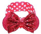 Nice Days（ナイス　ディズ） 　ベビーヘアバンド　可愛い蝶結び　兎耳ヘアクリップ ヘアアクセサリー　 (レッド)