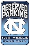 North Carolina Tar Heels予約駐車場サイン11 x 17インチプラスチックサイン