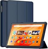 amazon fire hd 10 カバー ケース 2023 Fire HD 10 13世代 保護 カバー 三つ折りスタンド 軽薄 軽量 オートスリープ機能対応 耐衝撃 対応 fire hd 10 カバー ネイビーブルー