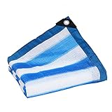LIANGLIANG オーニングシェード遮光ネット シェードレインネット通気性のある弾力のある無臭フラワープロテクションネットポリエチレン、24サイズ (色 : Blue White, サイズ さいず