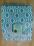 American Baby Company 100% Cotton Sweater Knit Blanket, Aqua Ogee by American Baby Company [並行輸入品]