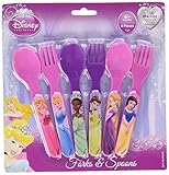 Princesses Six Piece Fork & Spoon Set by Regent Baby Products, Disney [並行輸入品]