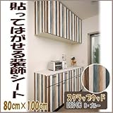 DECO SHEET 貼ってはがせる装飾シート 80cm×100cm スクラップウッド柄 DEC-06 B・ブルー プチリフォーム・模様替え・セルフDIYに
