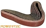 POWERTEC 110700 2-Inch x 72-Inch 80 Grit Aluminum Oxide Sanding Belt, 10-Pack [並行輸入品]