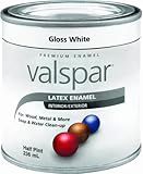 Valspar 65000プレミアム内部/外部ラテックスエナメル、.5-pint、ホワイトグロス .5 Pint 410-65000 HP 1