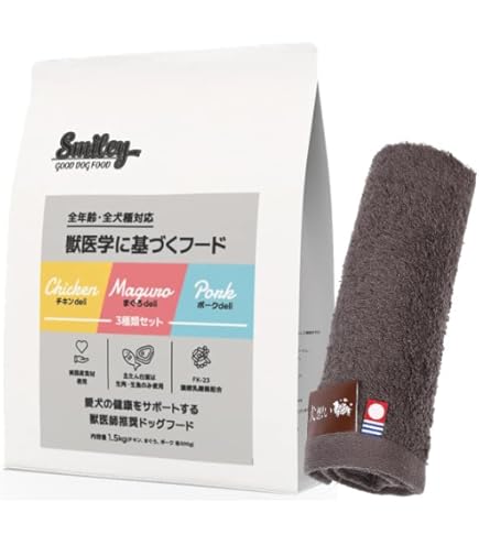 Amazon.co.jp: Smiley 3種類セット（チキン、ポーク、まぐろ）1.5kg