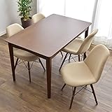 タンスのゲン 【ダイニングテーブル 120×75cm ＋ イームズチェア 4脚 セット 】 天然木 カントリー 北欧 ベージュ 11719209 BE