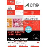 エーワン ラベルシール キレイにはがせるタイプ 24面 丸型 100シート 31395