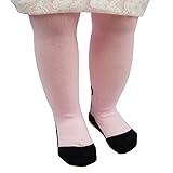 OEM 0-24m baby girl 80% cotton pantyhose kids girl tights (L, Pink)