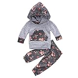 (ラランドリー) laraandlory ベビー服 男の子 トレーナー ・ パンツ 2点セット 上下セット (90/12-18ヶ月, グレー)