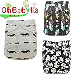 Ohbabyka3点セット フリーサイズ おむつカバー サイズ調整可 布おむつカバー 布オムツカバー 男の子用 ベビー服 赤ちゃん キッズ 服 ベビー 女の子 70 80 90 可愛いおむつカバーでH