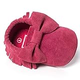 Tonsee ベビー シューズ 可愛い タッセル ファーストシューズ 柔らか 幼児の靴 (11cm, ホットピンク)