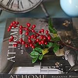 BAGEHUA リビングルームの装飾装飾的な花果実のシミュレーションの花束花の絹の花魚の家フルの微笑は、赤の 1 つのブランチ